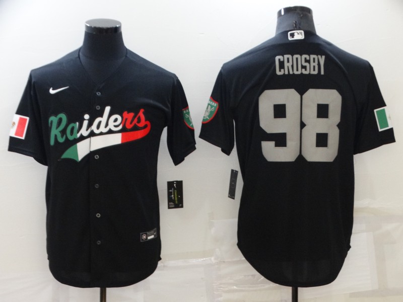Men's Las Vegas Raiders Maxx Crosby #98 Black Jersey Joint Edition